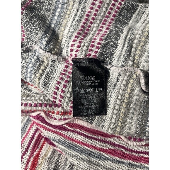 NIC+ZOE Women's Plus Size 1X Linen Blend Boho Western Space Dye Cardigan Sweater - Picture 6 of 6